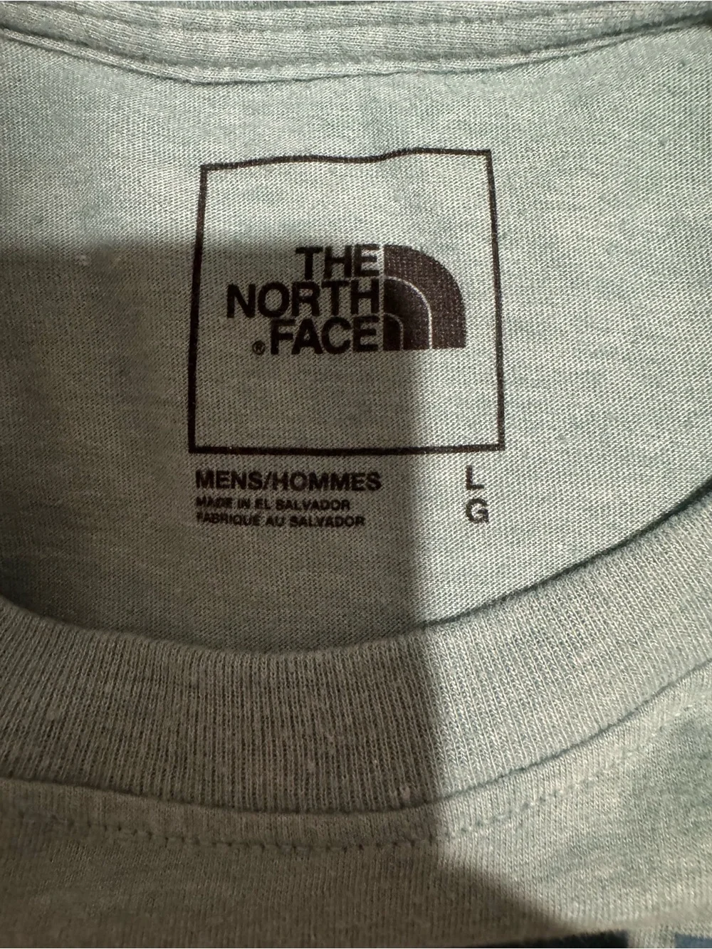 The North Face Men’s Logo T-Shirt Size L Heather Sage Green Short Sleeve Tee